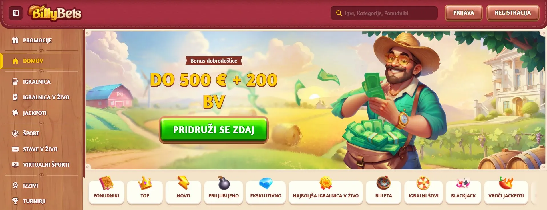 nove spletni casino BillyBets Casino